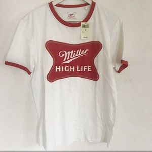Lucky Brand Miller High Life Ringer Tee Shirt